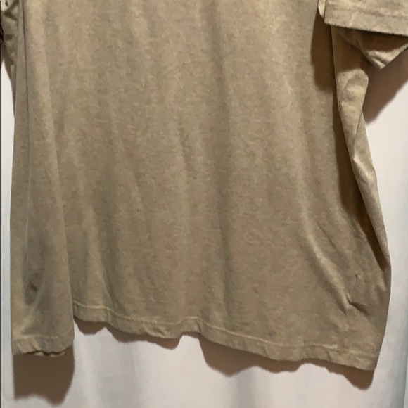 CLAIBORNE TEE TAN V NECK SZ XXL COTTON/SPX S/S - Picture 2 of 6